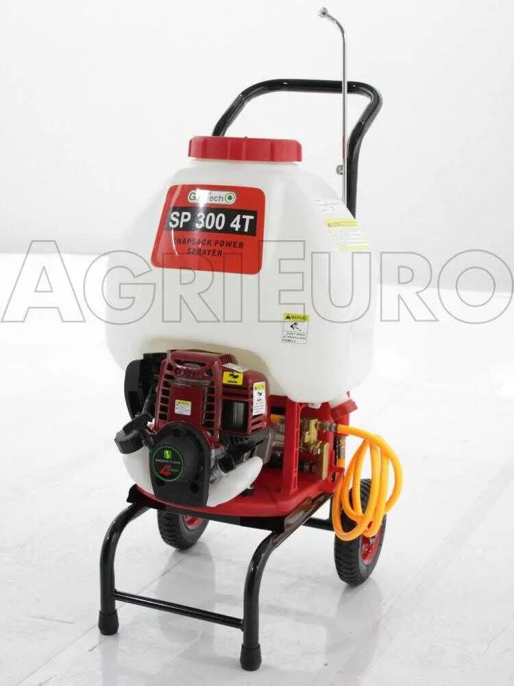 Pulvérisateur thermique avec chariot ou à dos GeoTech SP 300 4T moteur essence 4 temps