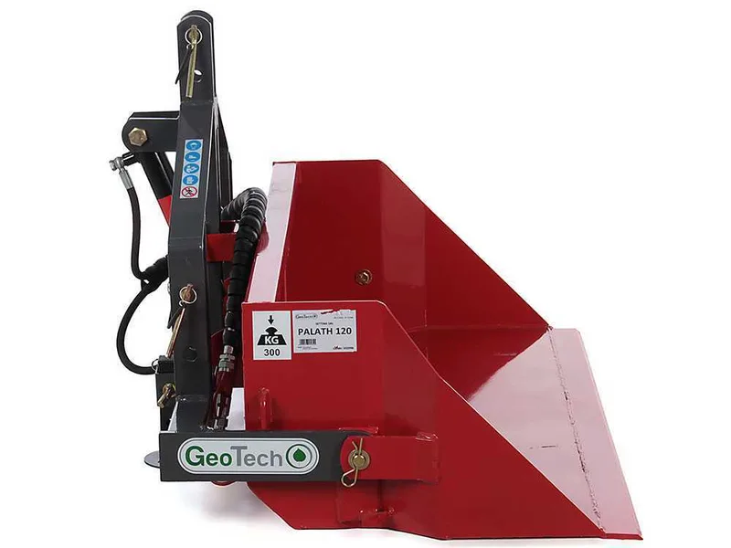 Godet arrière hydraulique pour tracteur GeoTech de 120 cm - Série médium - Charge 300Kg