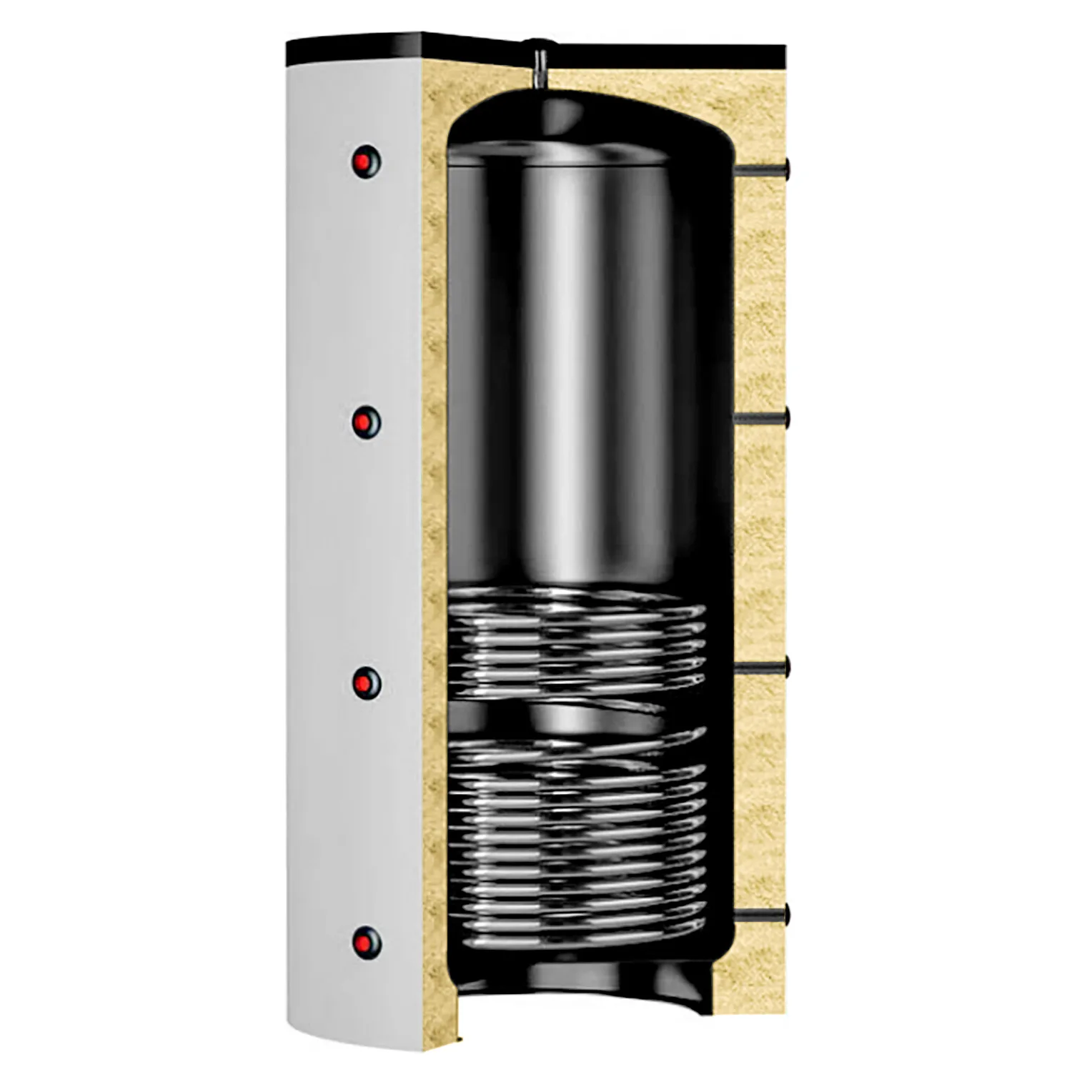 Termoventiler réservoir tampon Laddotank Puffer 1 1000 (946 litres) avec 1 échangeur de chaleur solaire