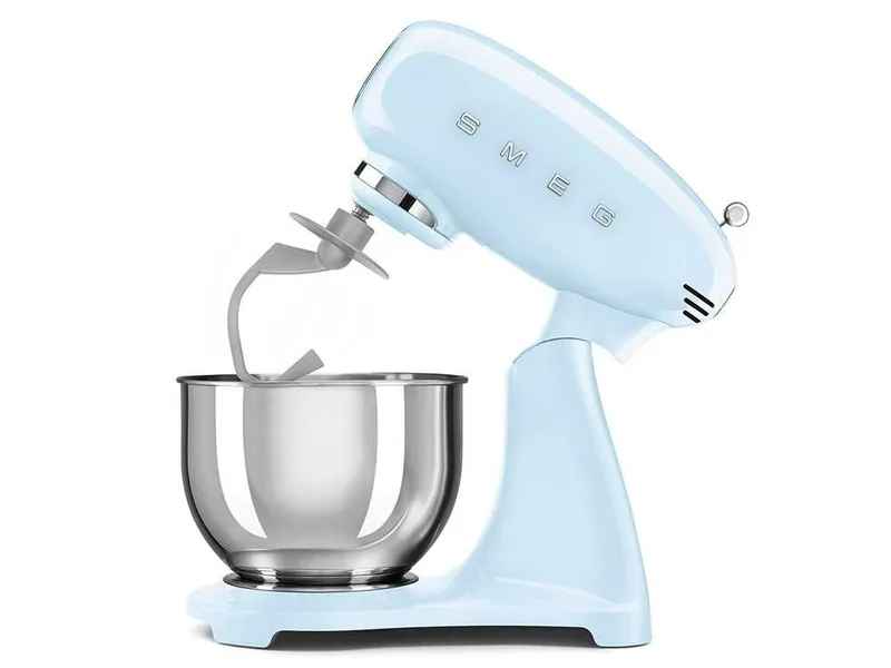 Smeg Full Color Bleu Clair - Batteur mélangeur planétaire - Cuve en acier inoxydable de 4,8 litres