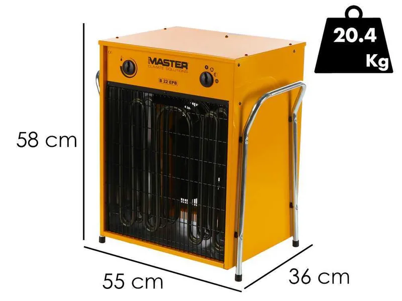 Master B 22 EPB - Chauffage électrique triphasé avec ventilateur - Générateur d'air chaud