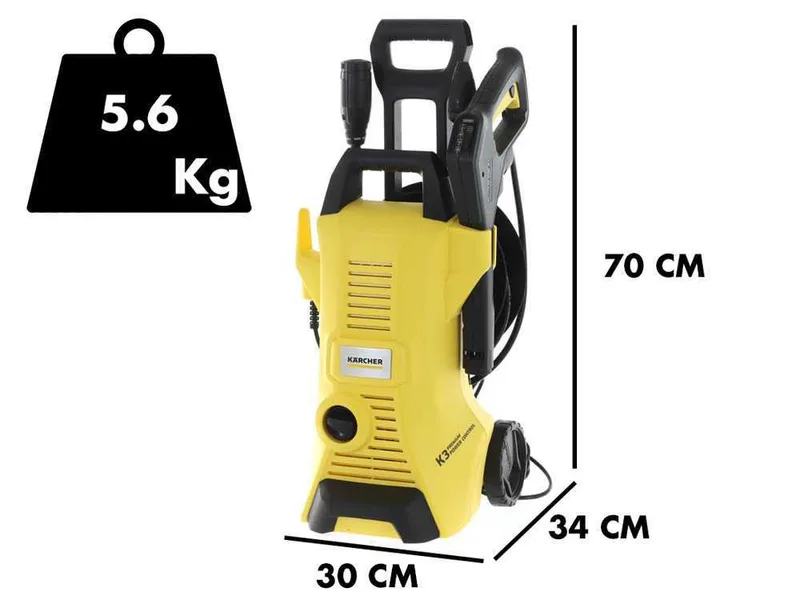 Karcher K3 Premium Power Control - Nettoyeur haute pression à eau froide - double lance incluse - 120 bars - 380Lt/h