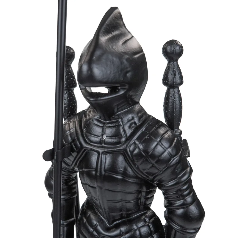 Raik assortiment de cheminée chevalier Hubert, noir, 4 pièces
