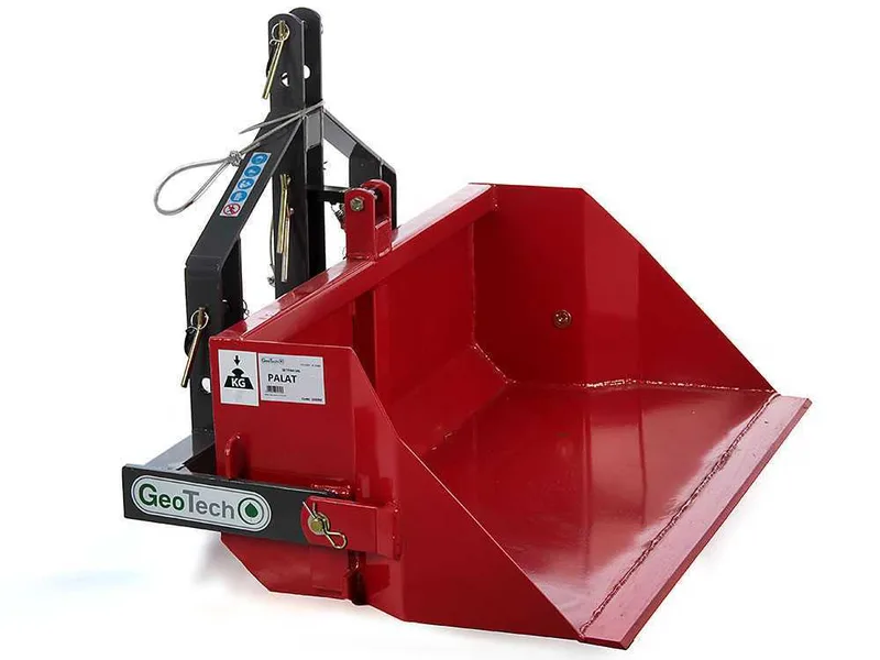 Godet arrière pour tracteur GeoTech de 160 cm - Série médium-lourde - capacité charge 700 kg