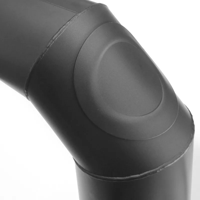 Raik Basic jeu de coude de tuyau de fumée 130mm gris fonte 3 pièces – soudé/angulaire pour tuyau de fumée / conduit de fumée