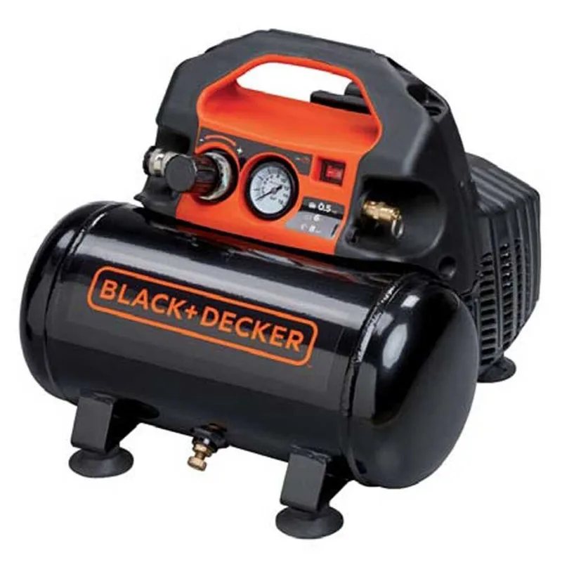 Black & Decker BD 55/6 - Compresseur d'air électrique portatif monophasé, oil-less - Moteur 0.5 CV - 6 L