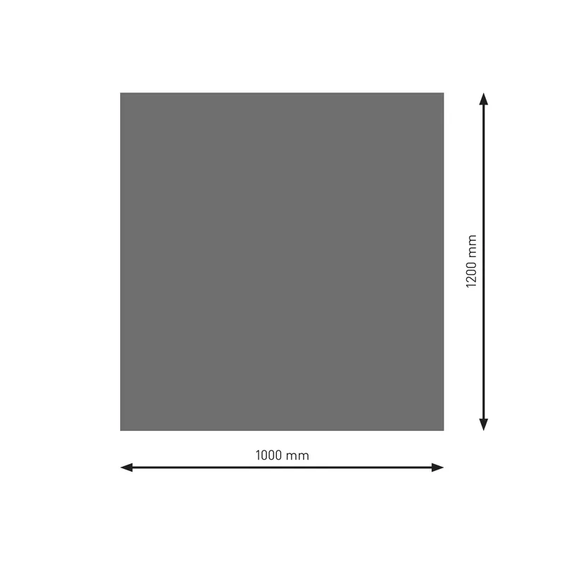 Plaque de base Raik B1 Rectangulaire / Carré gris foncé revêtement en poudre 1200 x 1000 mm