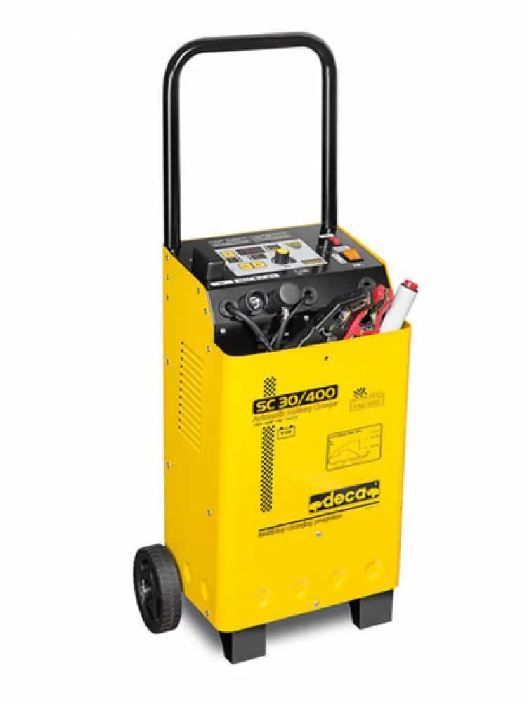 Deca SC 30/400 - Chargeur de batterie/démarreur 12-24V avec microprocesseur - monophasé - sur chariot