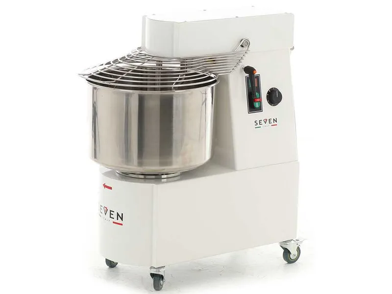 Pétrin à spirale professionnel Seven Italy GHR 30 - 230 V - Avec roues et Minuterie - 2 vitesses