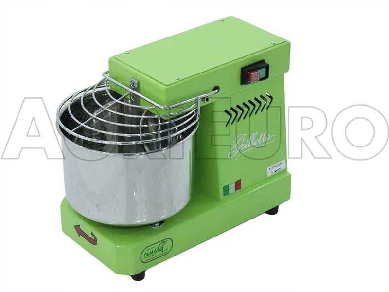 Pétrin à spirale électrique - Famag Grilletta IM 5 Color - Verte 5 kg - 8 L