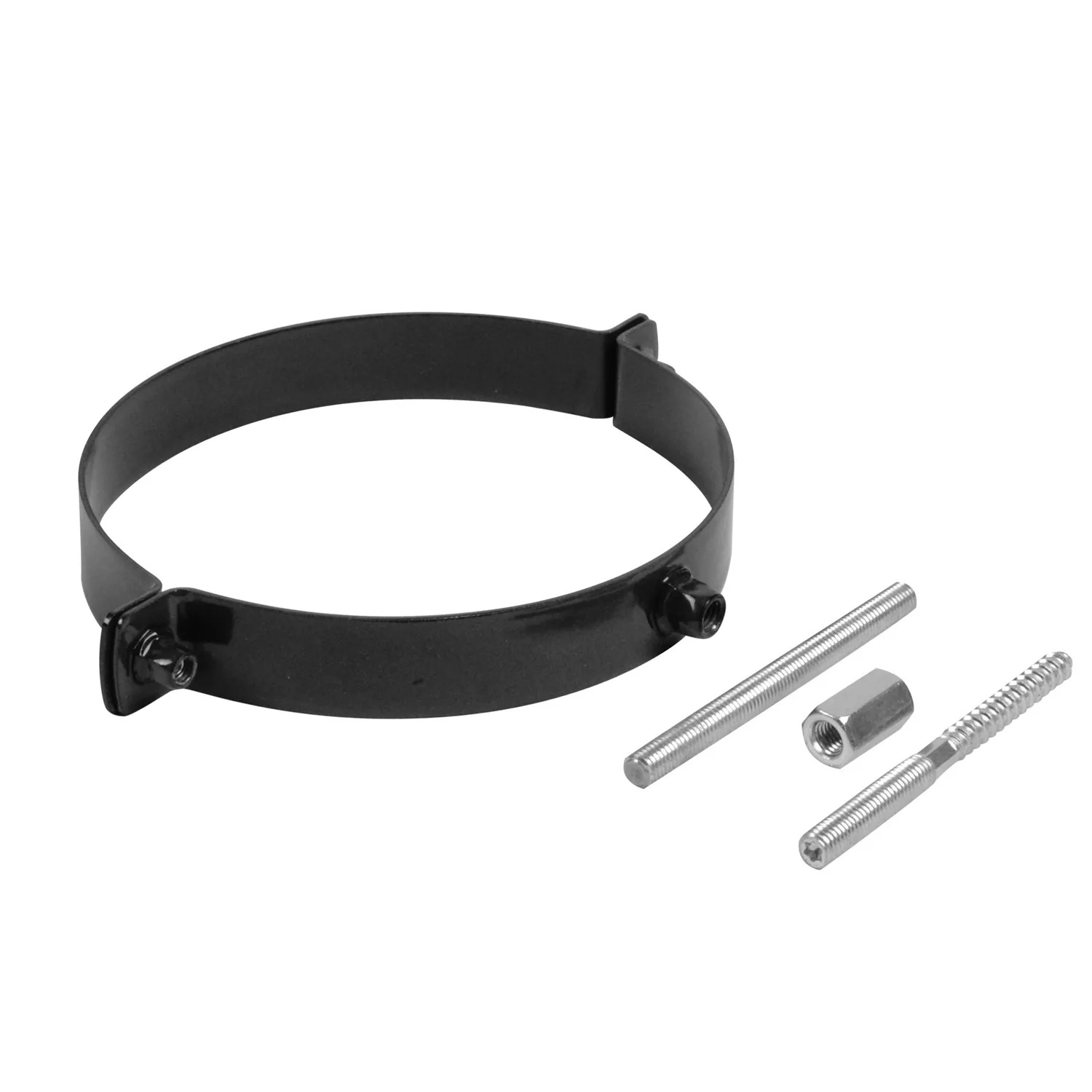 Raik Tuyau de Fumée / Tuyau de Poêle Émaillé 130mm - Collier de Serrage Noir