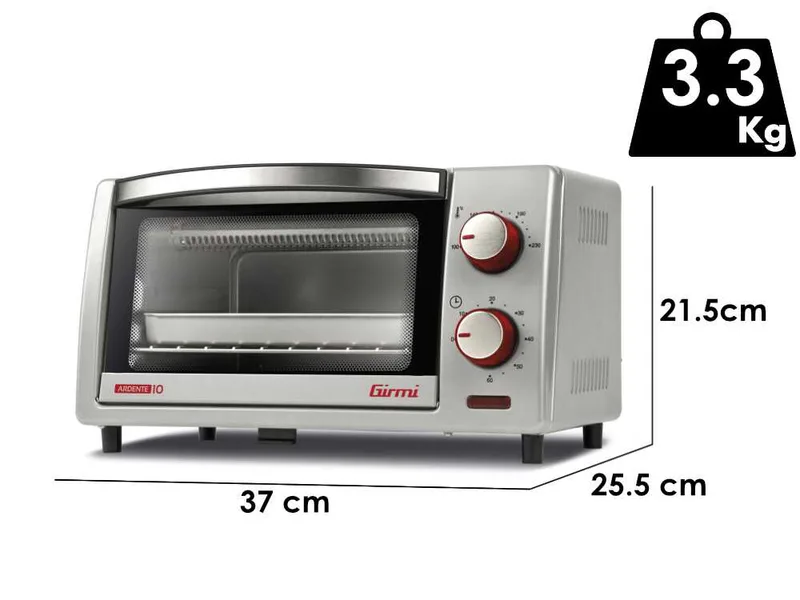 Girmi FE10 Ardente - Four électrique ventilé 10 L 800 W