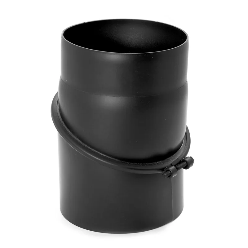 Raik Basic coude de tuyau de fumée 160mm noir 0–45° sans porte pour tuyau de fumée / conduit de fumée