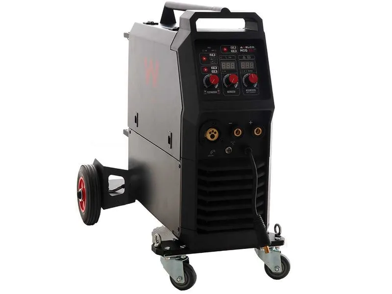 Poste à souder inverter multiprocesseur Awelco mig 350 - mig-tiglift-mma - triphasé - gaz/no gaz