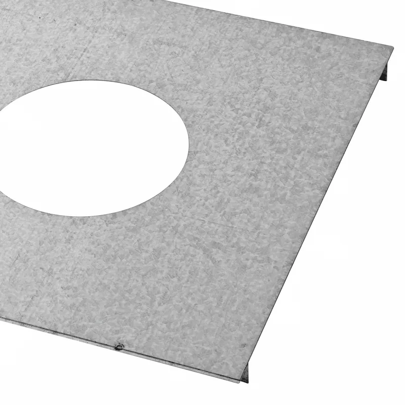 Plaque coupe-feu AB pour cheminée en acier inoxydable Opsinox 130 mm