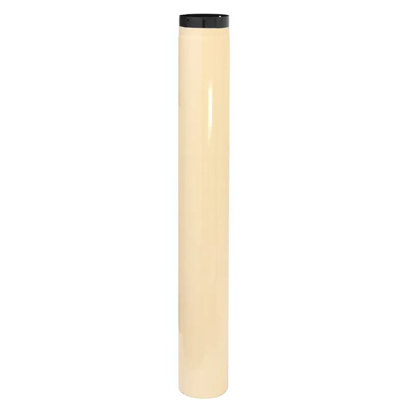 Tuyau de poêle / Tuyau de cheminée émaillé 130mm - 1000mm ivoire