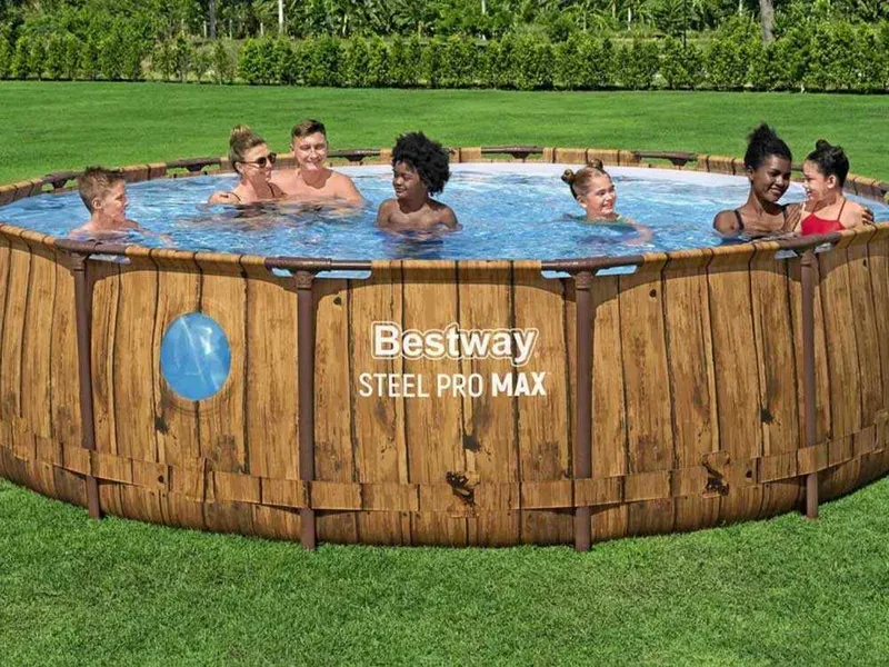 Bestway Steel Pro Max Splashview 561JM - Ø427x107 cm - Piscine ronde