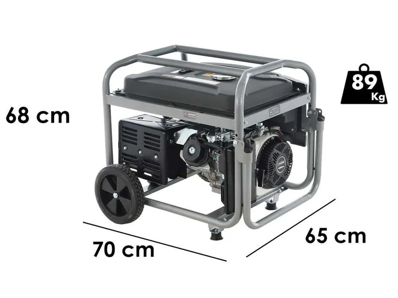 Blackstone BG 9050 - Groupe électrogène sur chariot à essence avec AVR 6.6 kW - Continue 6 kW Full-Power