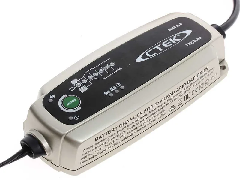 CTEK MXS 3.8 - Chargeur de batterie et mainteneur de charge automatique - batteries de 12V - 7 étapes