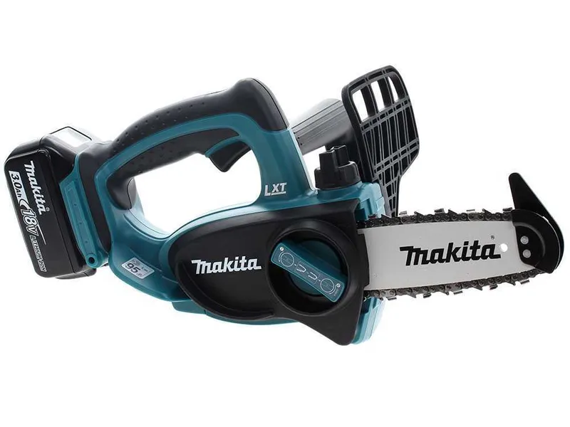 Makita DUC122RTE - Tronçonneuse à batterie 2 x 18 V 5 Ah - Guide de 11,5 cm