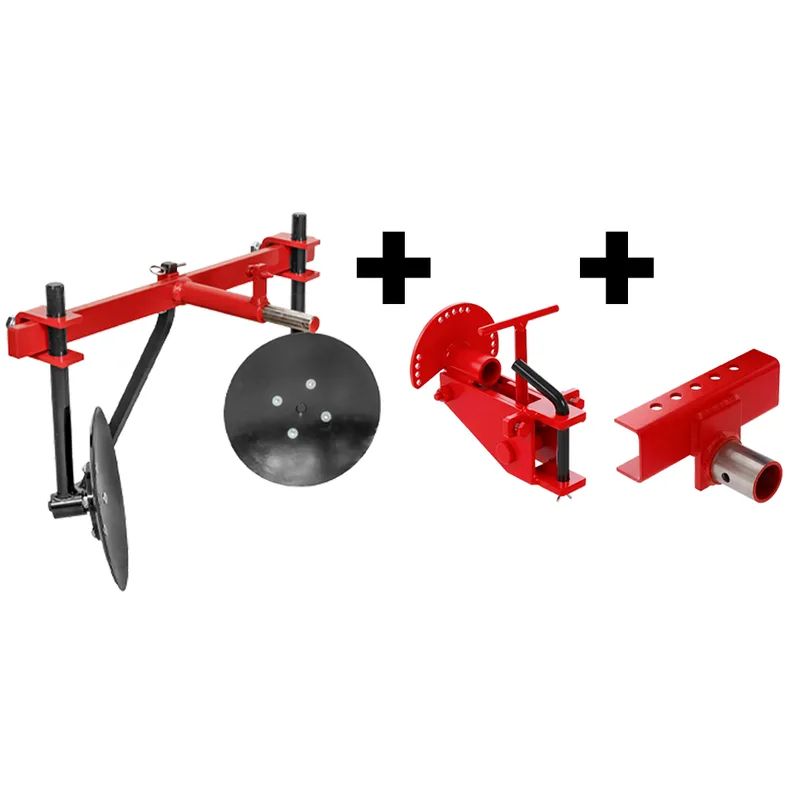 Butteur à disques AS2-5D avec attache rapide réglable et barre porte-outils - Pour motoculteurs de 6 à 10 CV
