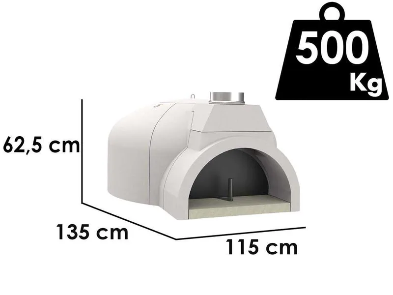 Edilmark FP 100 - Four à pizza avec chambre Ø 100 cm - Capacité de cuisson 5 pizzas