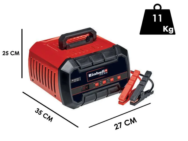 Einhell CE-BC 30 M - Chargeur de batterie, démarreur et mainteneur de charge - Avec microprocesseur