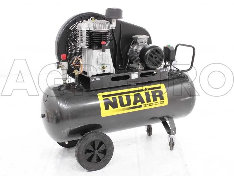Nuair NB/5,5 T/200 - Compresseur d'air électrique triphasé à courroie - Moteur 5.5 CV - 200 L