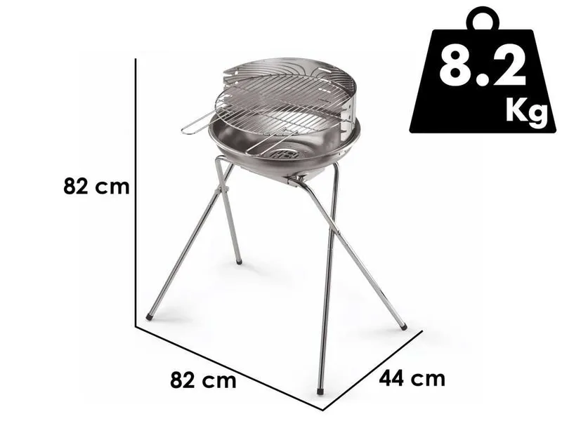 Ompagrill 485 Pro Inox - Barbecue à charbon