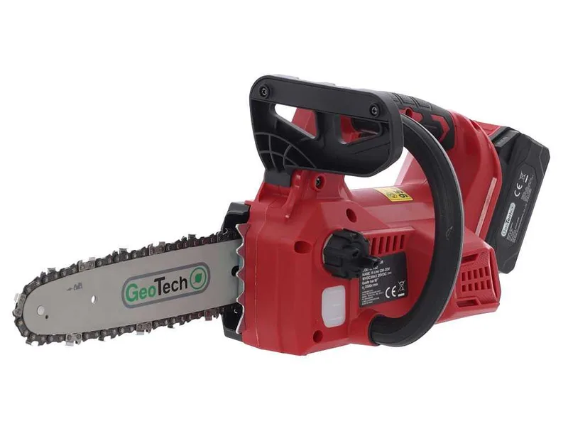GeoTech X-Line CM-20V - Tronçonneuse d'élagage à batterie 20 V 2 Ah - Guide de 25 cm
