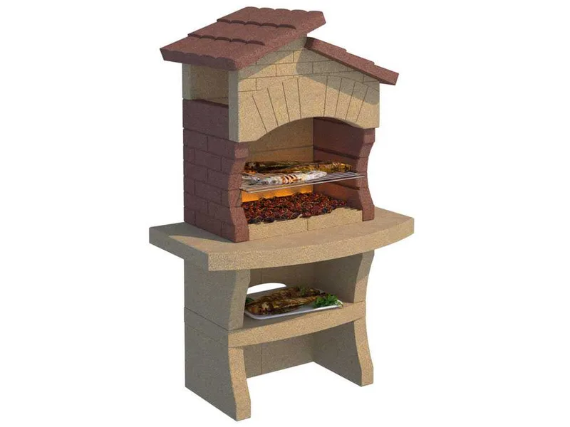 Linea VZ Minorca - Barbecue à bois et charbon en maçonnerie