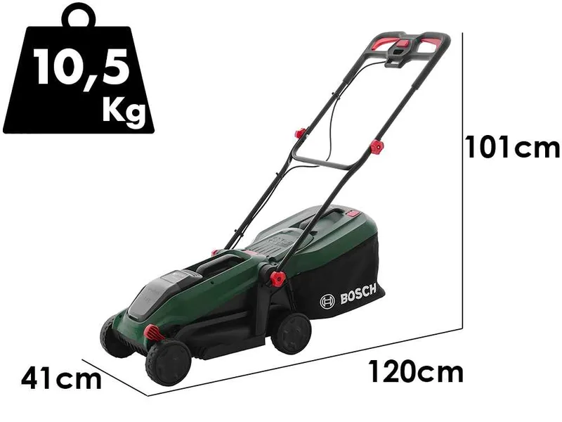 Bosch Rotak18V-32 - Tondeuse à gazon à batterie - 18 V/4 Ah - Largeur de coupe 32 cm