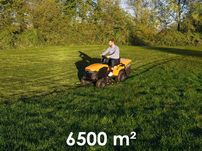 Stiga Estate 598e - Kit Tracteur tondeuse avec 1 module de batterie ePower Pro de 56V/40Ah - Bac de ramassage et mulching