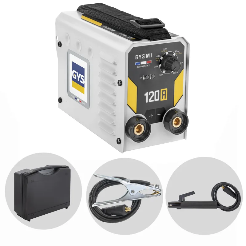 Gys Gysmi 120A - Poste à souder inverter (MMA) - Kit mallette - Courant continu (CC)