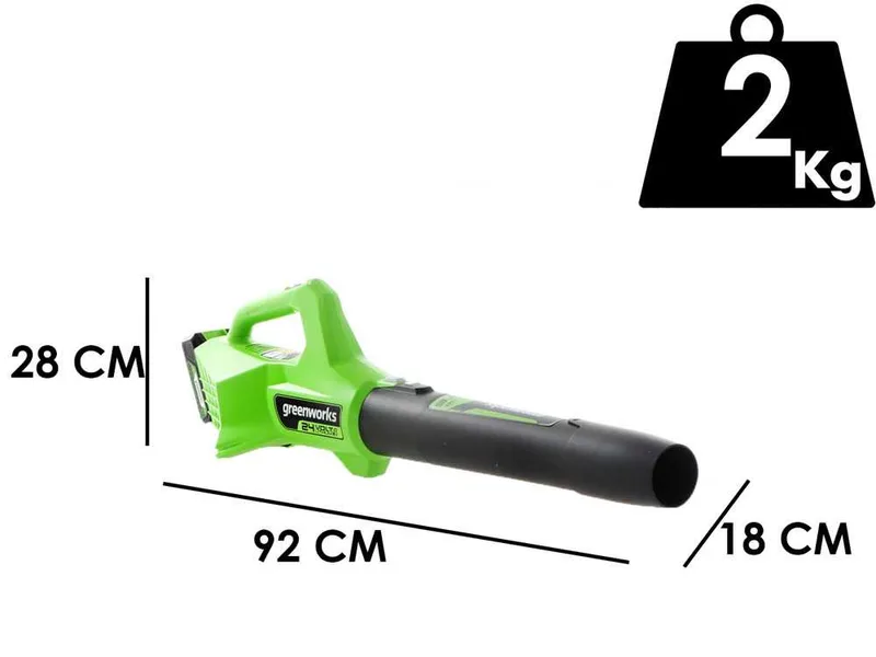 Greenworks G24ABO - Souffleur axial à batterie 24 V 10 Ah