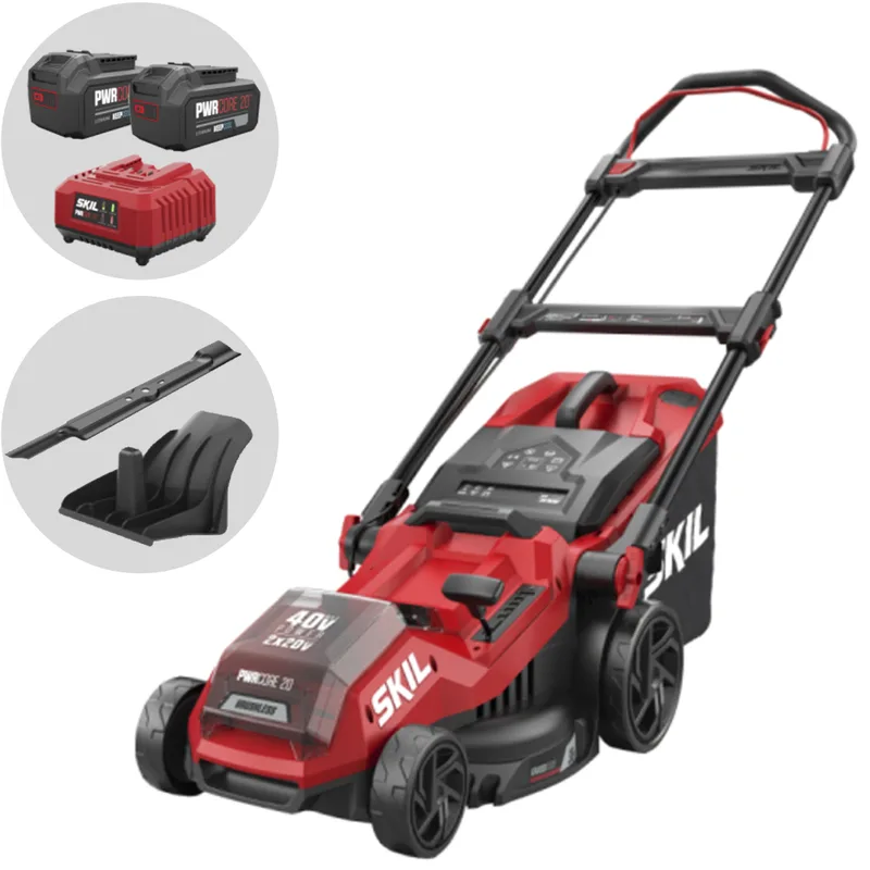 SKIL 0135 BA - Tondeuse à gazon à batterie 2x20V/4Ah - Largeur de coupe 38 cm