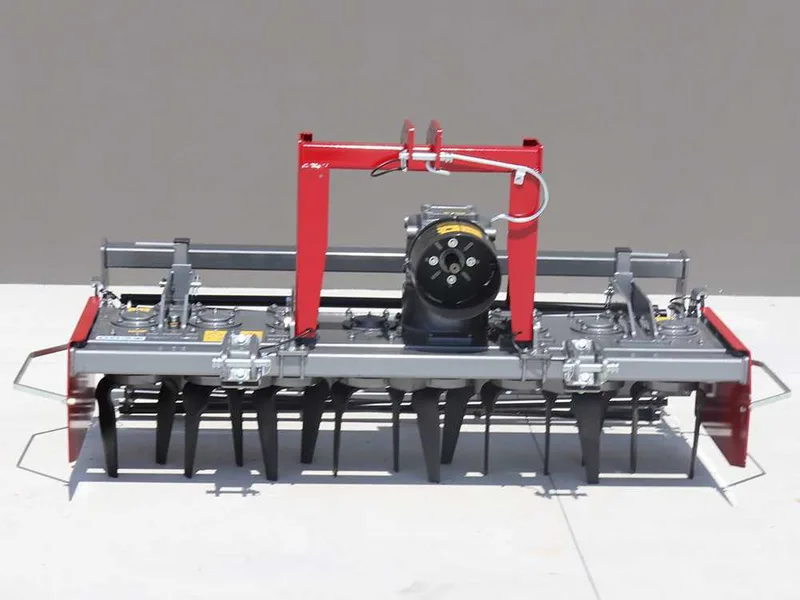 Herse rotative RH170 - largeur de travail 170 cm - 16 lames série médium - Rouleau à cage