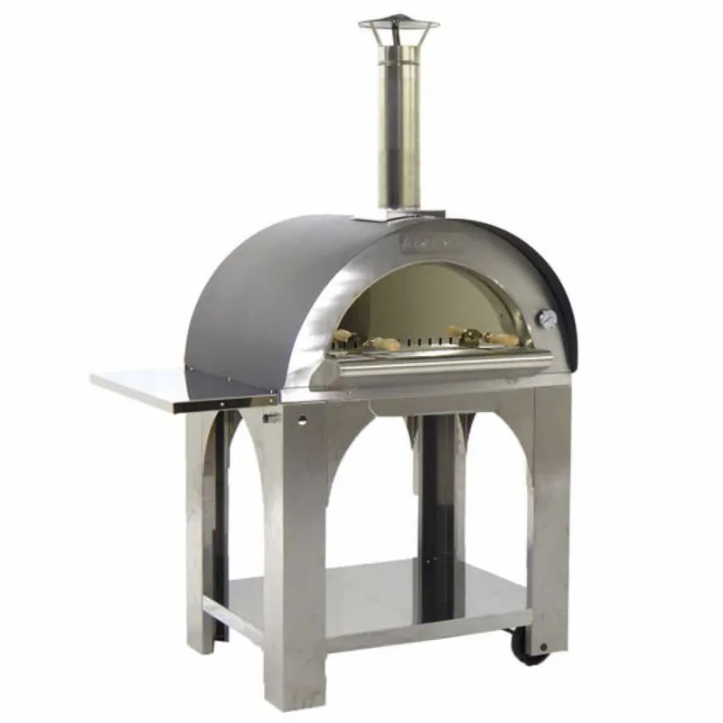 Cibus INOX - Four à bois pour pizza d'extérieur - Capacité de cuisson : 4 pizzas