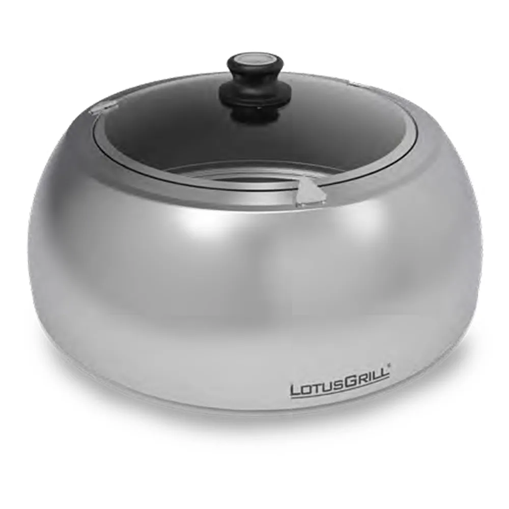 LotusGrill - Hotte en acier inox et verre pour barbecue Standard