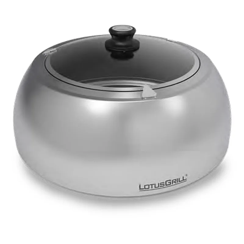 LotusGrill - Hotte en acier inox et verre pour barbecue Standard