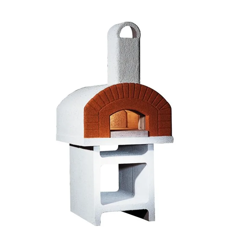 Linea VZ Portici - Four à bois d'extérieur avec base en ciment - Avec chambre de cuisson 72x70 cm