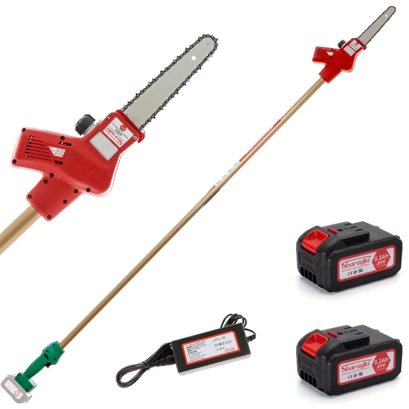 Sbaraglia Ares 21V - Élagueuse à batterie sur perche de rallonge - 2x 21V/5,2Ah