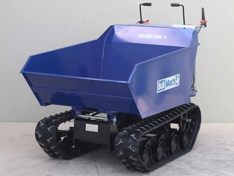 Brouette à moteur à chenilles BullMach Helios 500 D - Caisson dumper hydraulique 500Kg