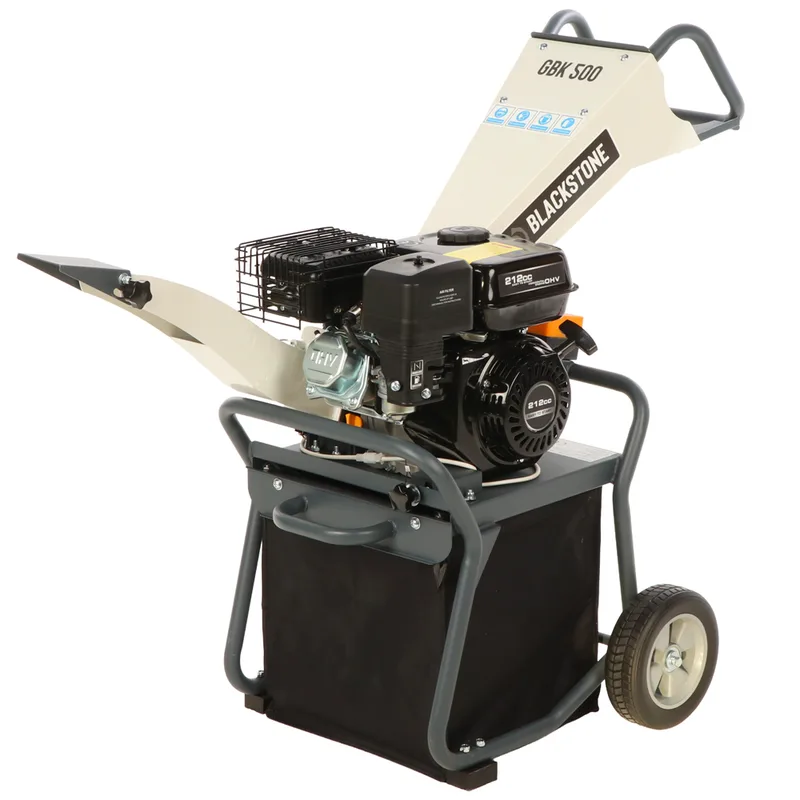 BlackStone GBK 500 - Broyeur thermique 2 en 1 avec bac ou goulotte d'éjection - Moteur Ducar DH212