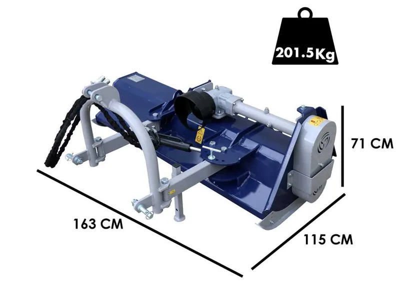 BullMach ERMES 145 SH - Broyeur sur tracteur - Série légère - À déport hydraulique