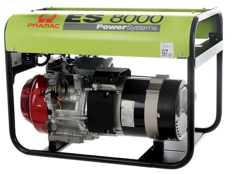 Pramac ES 8000 - Groupe électrogène 6.4 KW monophasé à essence avec moteur Honda GX 390