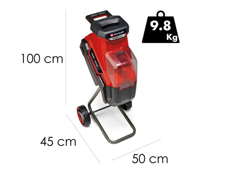 Einhell REDAXXO 36/25 - Broyeur à batterie 36V - avec bac de ramassage - 2x18V/4Ah