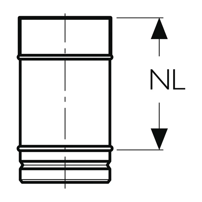 Schiedel Élément de conduit PPL ovale 250 mm Ø 113 mm