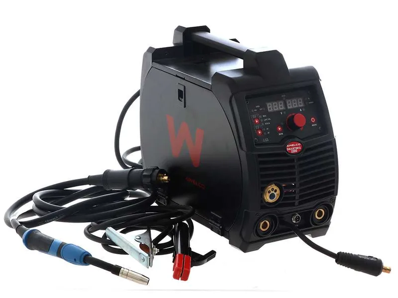 Poste à souder inverter multiprocesseur Awelco smartmig 2200 - mig-tiglift -mma - monophasé - gaz/no gaz