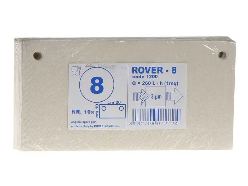 Type 8 - Cartons filtrants pour pompe-filtre Pulcino – 20x10 cm - 10 pièces